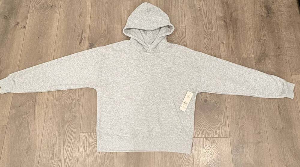 NWT No Boundaries Mens XS Boxy Hoodie Heather Grey